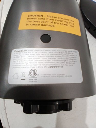 Goveelife App Control Tower FLOOR Fan with 5 Modes 12 Speeds - 42" - black (model: h7105) image 12