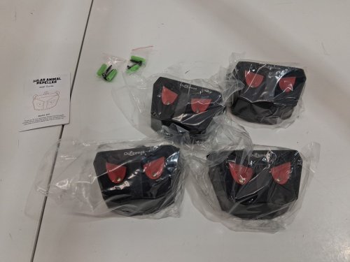 4pk Solar Powered Animal Repeller Outdoor with Red LED Strobe Lights - black (model: 209) image 2