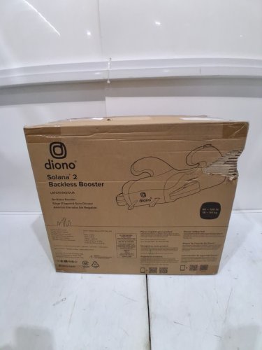 DIONO SOLANA 2 LATCH BACKLESS BOOSTER CAR SEAT WITH CUPHOLDERS AND REMOVABLE WASHABLE COVER - FOR KIDS 40-120LBS - CHARCOAL BLACK (MODEL: 32100-NA-01) image 2