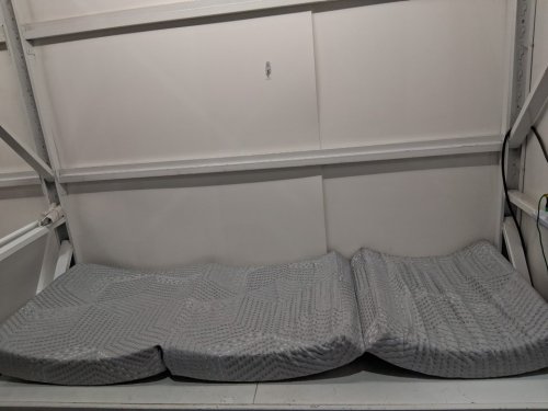 Single Memory Foam Folding cushion - 73"  x 25" - grey image 4