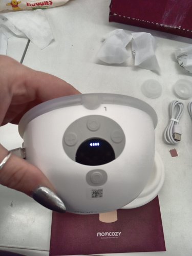 momcozy m5 smart wearable breast pumps with app control - white (model: bp380) image 7