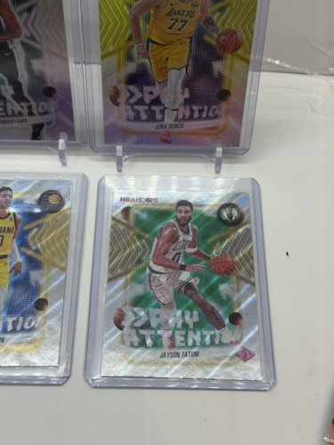 LUKA DONCIC, VICTOR WEMBY, JASTON TATUM, TYRESE HALIBURTON - 4 ASSTD 2026 TOPPS  PAY ATTENTION NBA HOOPS CARDS image 4