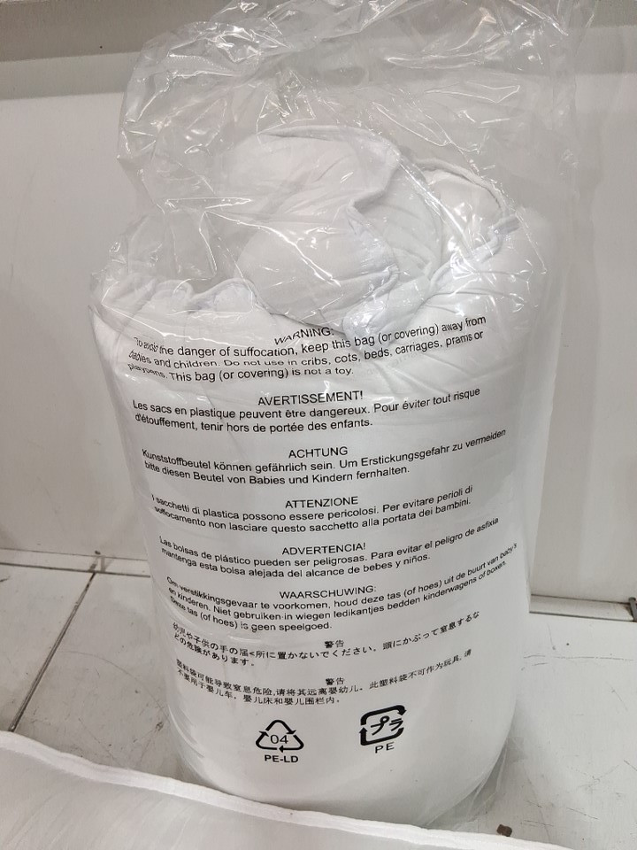 2pk unbranded  60% grey goose down feather pillows - 18" x 28" - white image 4