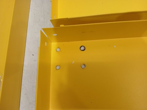 litekon tool storage cart on wheels with 300lbs capacity - 14" x 26" x 29" - yellow/black (model: kf620007-01) image 4