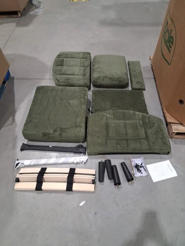 Corduroy Upholstered Armchair  With Thick Padded Seat - GREEN (model: usacbaggr) image 5