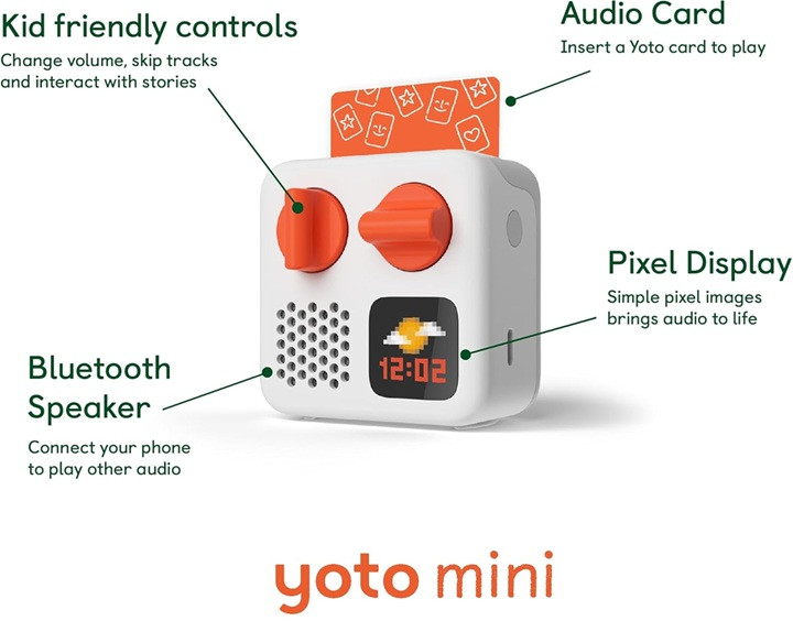 2PC yoto mini and the starter kit - portable Bluetooth audio player with 6 audio cards - 3-12+y image 2