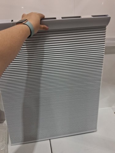 Cordless no Drill tension rod Pull down blinds - 22" x59" - grey image 3