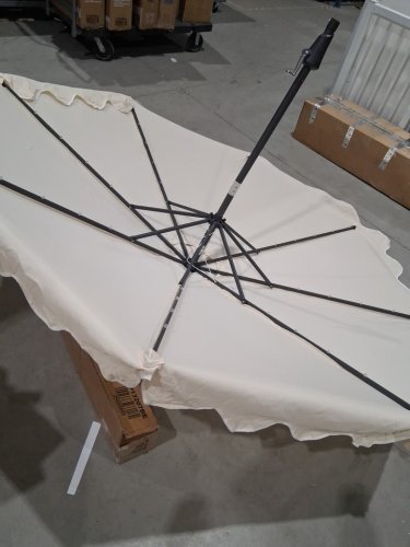 COSTWAY Outdoor Patio Umbrella with Solar LED Lights and Weighted Base -9FT - BEIGE (MODEL: np13207be) image 6