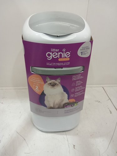 LITTER GENIE PAIL STYLE CAT LITTER WASTE DISPOSAL SYSTEM - WHITE/GREY (MODEL: 00666594210890) image 3