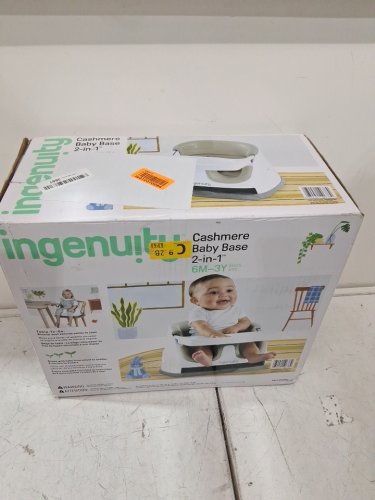 INGENUITY BABY BASE 2-IN-1 SEAT BOOSTER FEEDING SEAT - CASHMERE/WHITE (model: 10678) image 5