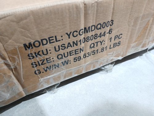 Metal Bed Frame with headboard - Queen - White (Model: YCGMDQ003) image 8