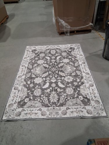 2pc washluxe area rug & runner set - 5ft x 7ft & 2.25ft x 5ft - white/black (model: 2046294) image 3
