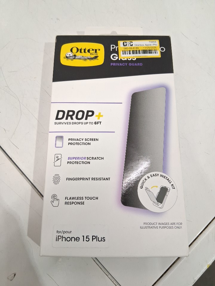OtterBox iPhone 15 Plus Premium Pro Glass Privacy Guard Screen Protector image 2