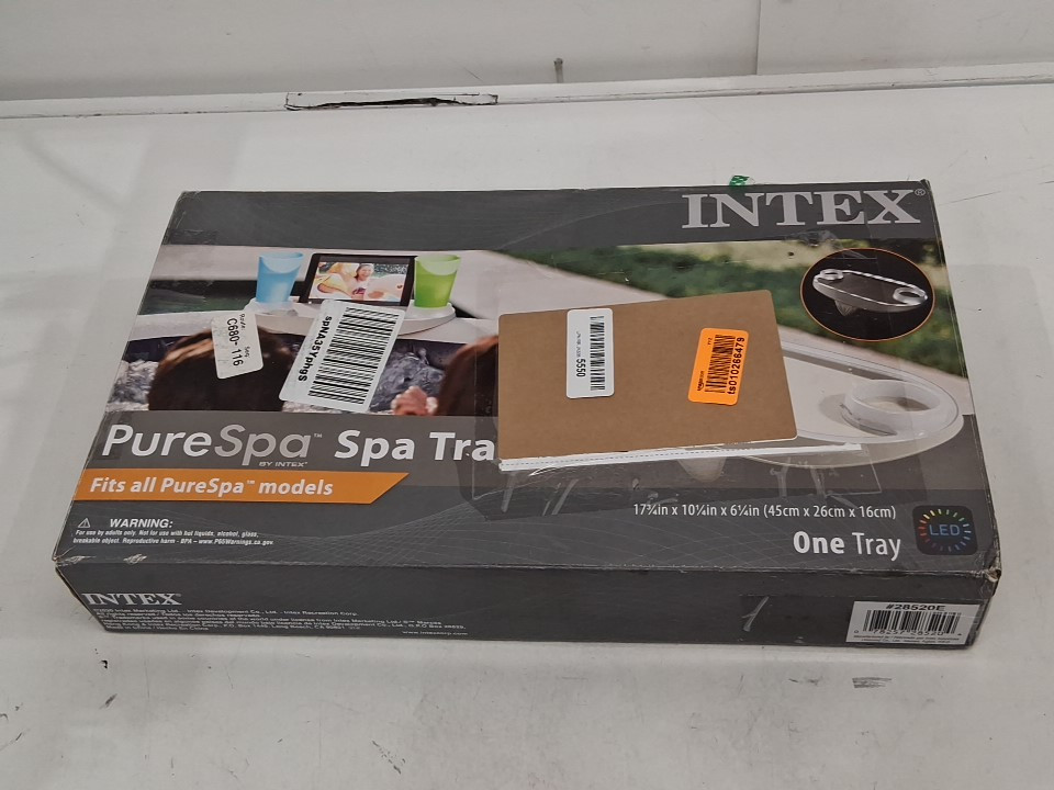 Intex Purespa Inflatable hot tub tray - 17.75" x 10.25" - taupe image 2