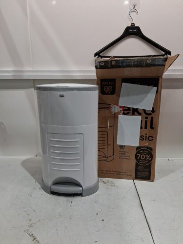 Dekor Plus step.drop.done Hands-Free Diaper Pail- white image 2