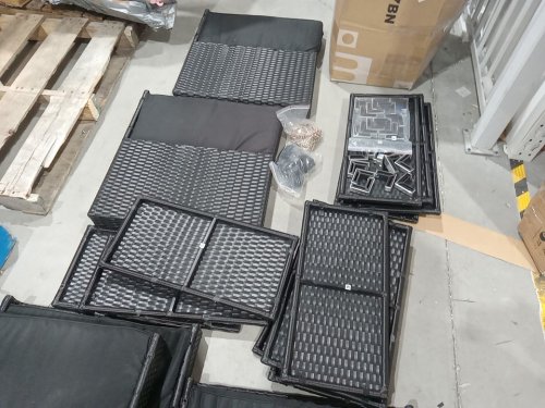 2pk patiojoy outdoor wicker armless patio chairs - 29" x 24" x 25.5" - black (model: hw75989dk) image 5