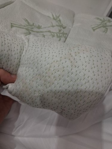 Fracho Ultra Soft bamboo cooling Mattress Topper - Queen - green/white image 4