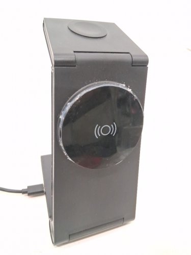 JUST WIRELESS 3-IN-1 foldable DESKTOP MAGNETIC CHARGING STATION FOR APPLE & ANDROID DEVICes - black (model: 04097-V) image 3