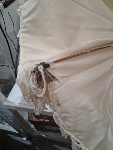 AMMSUN Patio Umbrella with Fringe Outdoor Tassels & push button tilt - 7ft - Elegant Cream (modelAM76009-O-JIA) image 4