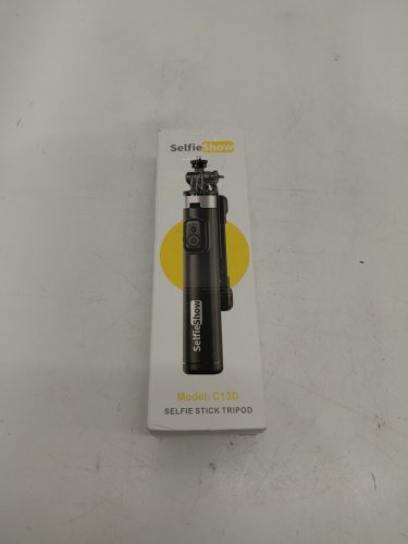 SelfieShow 360° Rotating Tripod for Cell Phone Portable Phone Tripod with Detachable Clip, Selfie Stick with 2 Lights - 53" - black (model: C13D) image 3