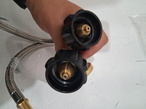 2PK 1ft propane gauge hose - 1/4 male NPT for 2-stage auto changeover regulator FOR 5-40lb propane tank (model:FQ02BG) image 5