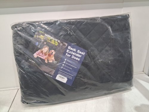URPOWER WATERPROOF BACK SEAT EXTENDER FOR DOGS WITH POCKETS & STRAPS, NONSLIP - BLACK image 2