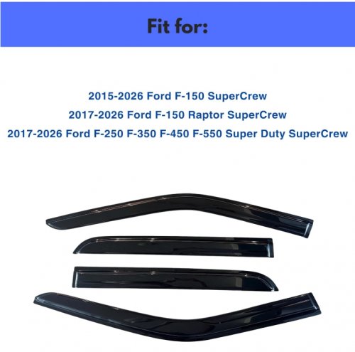 IG Window Visors rain guard - for select makes and modes - black image 2