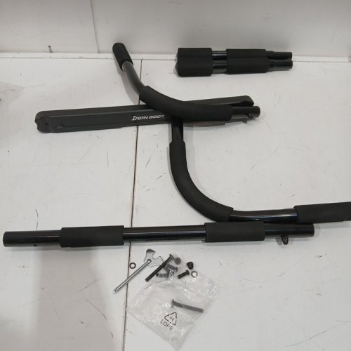 IRON BODY DOOR GYM MULTI FUNCTION EXERCISE DEVICE - UP TO 220LBS - BLACK (MODEL: 92253-3) image 3