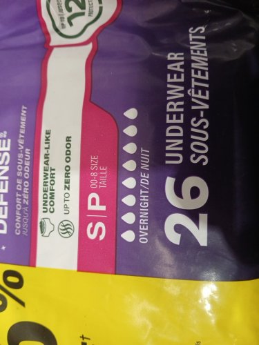 26PK WOMEN'S DEPENDS NIGHT DEFENSE UNDERWEAR - small - PINK image 3