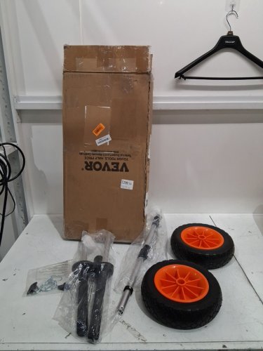 ALUMINUM FOLDABLE KAYAK DOLLY/TRAILER CART - 10" WHEELS/280LBS MAX - BLACK/ORANGE - (MODEL: Y02017) image 2