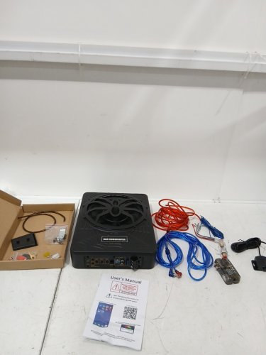 car subwoofer SLIM UNDER SEAT POWERED SUBWOOFER AND AMP PACKAGE - 10" - black image 3
