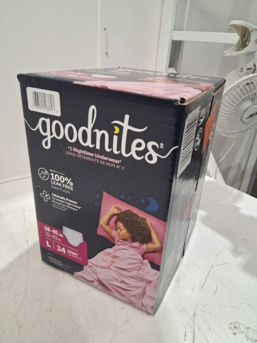 34PK GIRLS GOODNITES BEDWETTING NIGHT TIME UNDERWEAR, LARGE, FITS SIZES 10-12, (MODEL:‎00036000533613) image 2