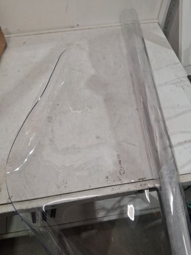 Premium pvc round protective table mat - 48" x 48" - clear (Model: F085-2T-φ122) image 3