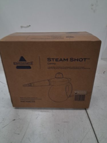 BISSELL STEAMSHOT omni HANDHELD portable HARD SURFACE STEAM CLEANER with attachments - 360ml - GREY/blue (MODEL: 4171B) image 4