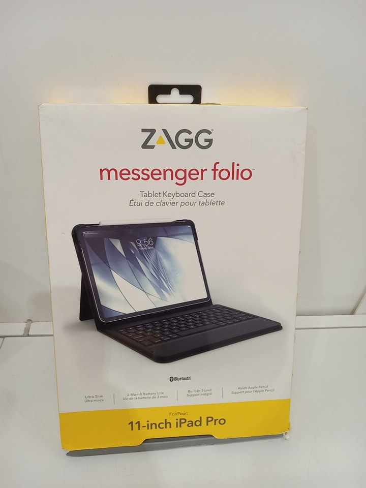 zagg messenger folio bluetooth laptop style keyboard case for iPad Pro 11" - black image 2