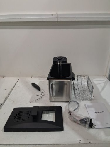 AMAZONBASICS ELECTRIC DEEP FRYER - 3L CAPACITY - STAINLESS STEEL (MODEL: ‎DF7710B-UL) image 3