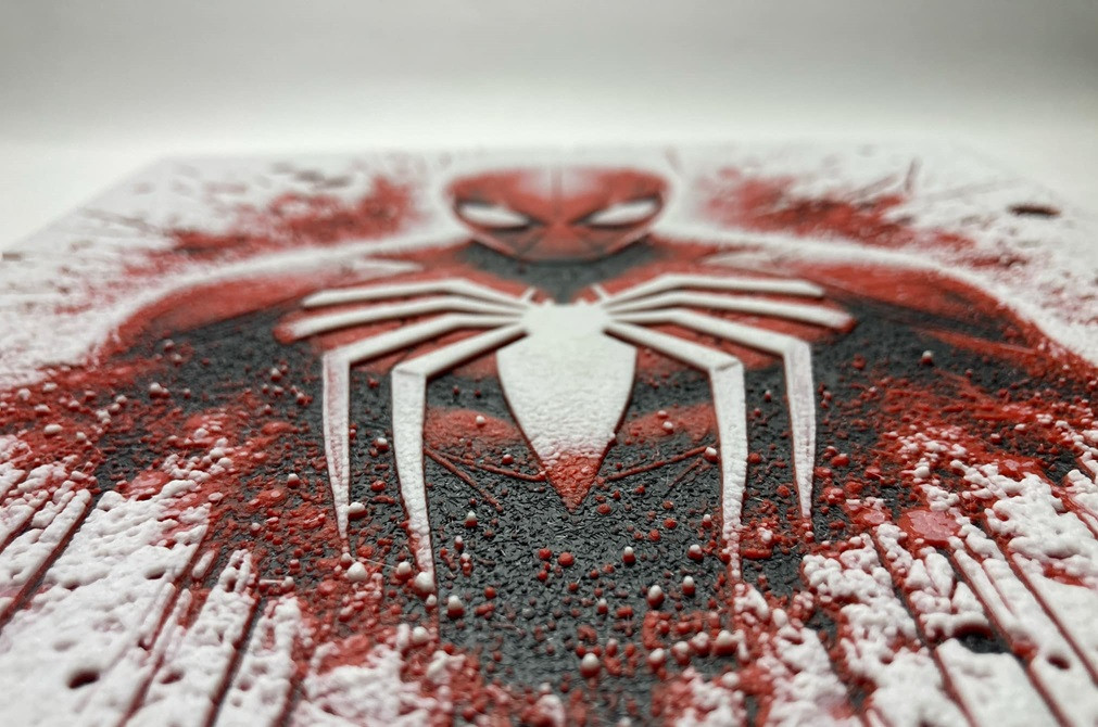 8"x8" 3D Printed - Spiderman - Marvel - Textured Photo image 2