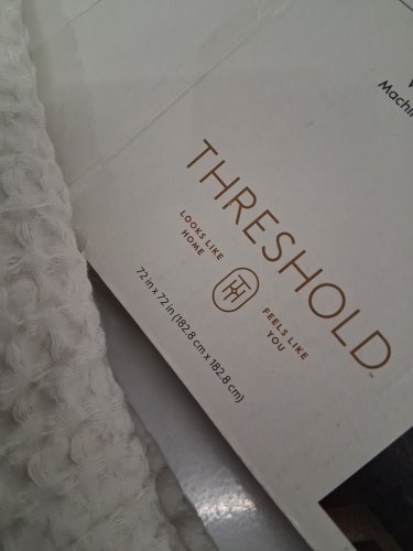 Threshold Oversized Relaxed Waffle Weave Shower Curtain - 72" x 72" - Ivory image 4
