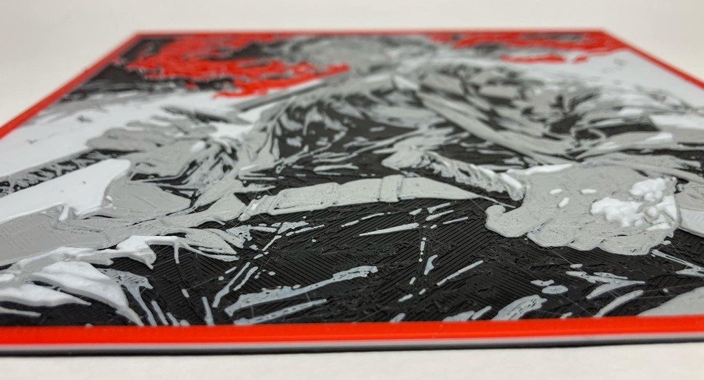 8"x8" 3D Printed - Tanjiro Kamado - Demon Slayer - Textured Photo image 2