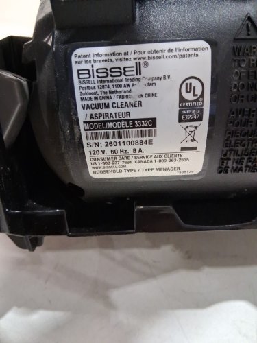 BISSELL POWERFORCE TURBO UPRIGHT PET VACUUM CLEANER - BLACK / RED (MODEL: 3332C) image 4