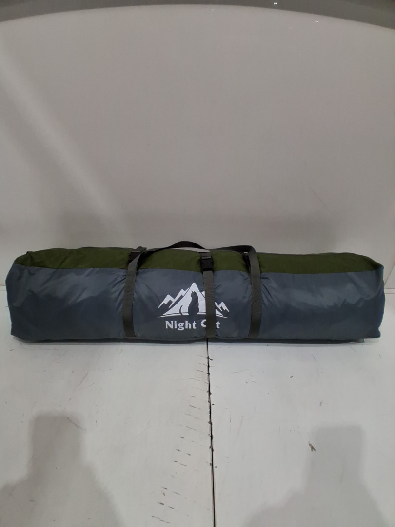 night cat double layer waterproof pop-up instant set up camping tent - 2-3 person cap - green/grey image 4
