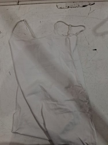 women's divided H&M basic spaghetti strap sleeveless tank top - small - white image 2
