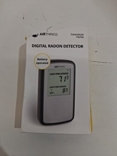 airthings Corentium Home portable digital Radon Gas Detector - black/grey (model: 244/bqm) image 4