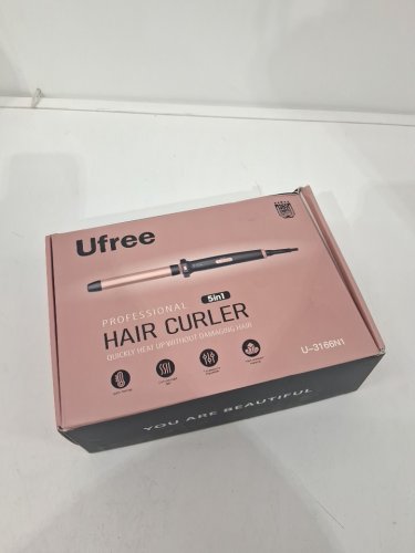 ufree 5-in-1 professional hair curler - black/pink (model: u-3166n1) image 3