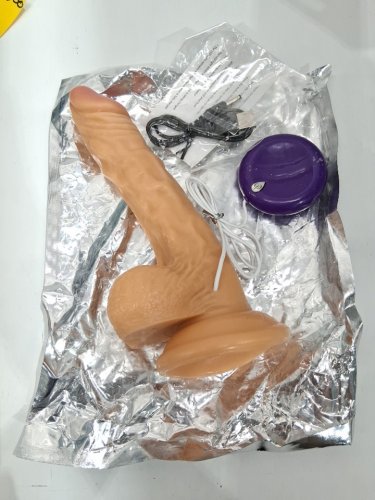 Suction Dildo with remote CONTROL ROTATION MODES - 6" - BEIGE image 3