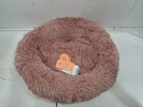 best friends by sheri oval cat donut bed - 21"x19" - pink image 3
