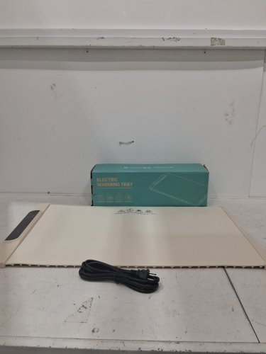 ELECTRIC FOOD WARMING MAT TRAY adjustable temperature plug in - 23.9" x 15.7" - Beige image 2