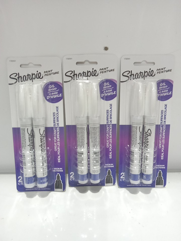 3 (2pk) Sharpie Paint Marker - Oil based & Medium point - White (model: 17820410) image 2