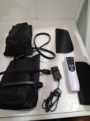 LINGTENG AIR COMPRESSION LEG MASSAGER WITH FOOT HEAT, AIR COMPRESSION LEG MASSAGER - ONE SIZE FITS MOST - BLACK image 3