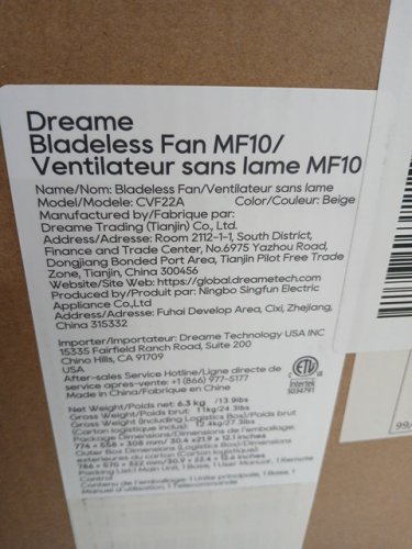 DREAME BLADELESS SMART TOWER FAN WITH 270° ROTATION - 39.8" - BEIGE (MODEL: CVF22A) image 3